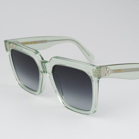 NEW Celine CL4055IN 93B Transparent Green Gradient Square Oversized Sunglasses - Picture 5 of 12
